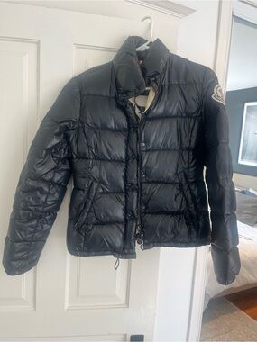 Moncler Black  Logo Quilted Warm Puffer Jacket